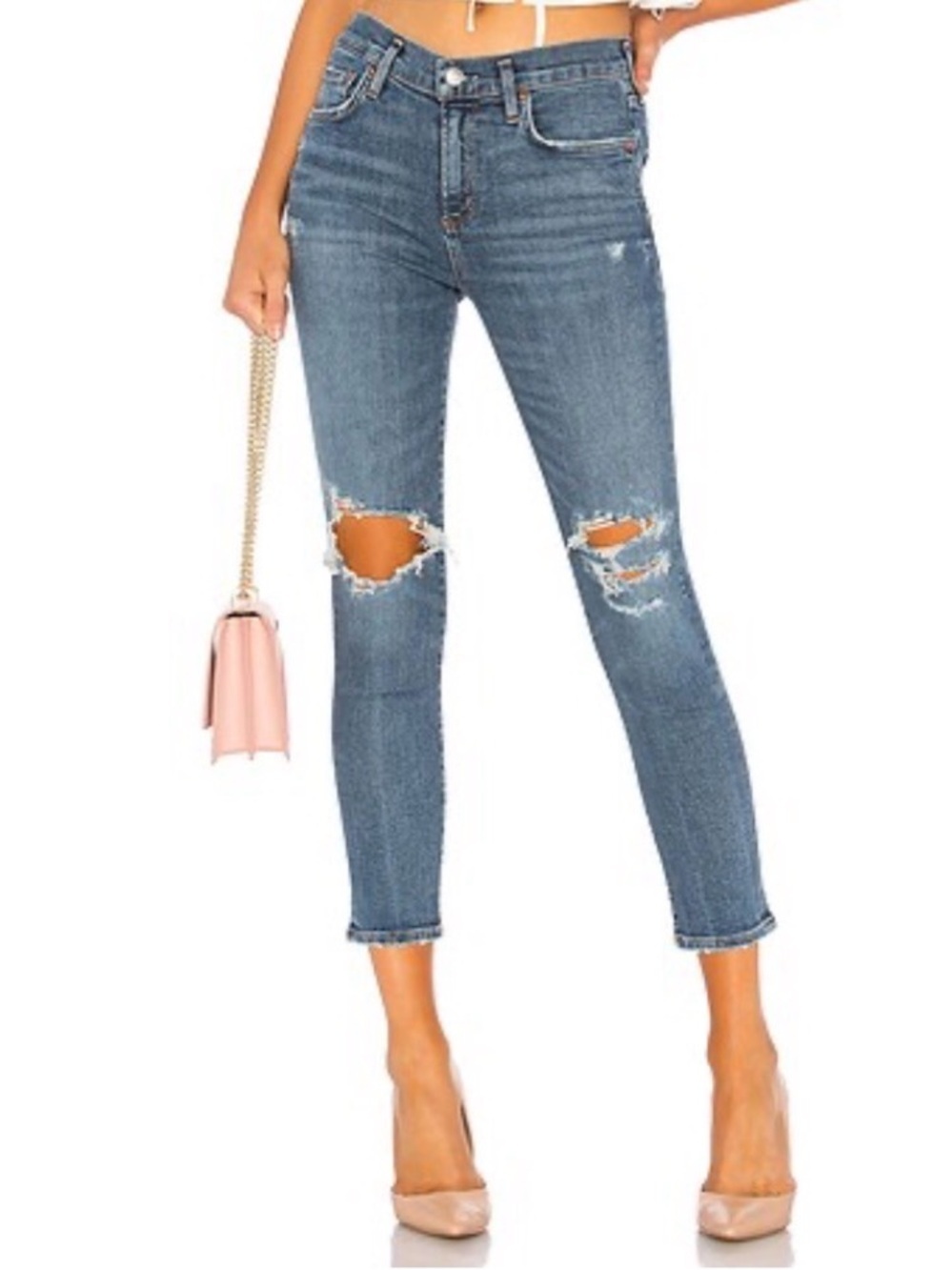 AGOLDE Sophie Skinny Crop | 27 | Dark Blue
